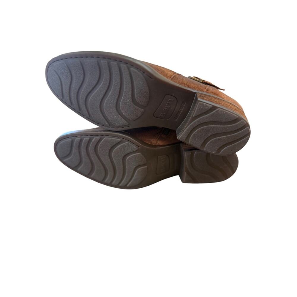 Born Ozark Leather Distressed Brown Booties – Sz 8M - Picture 8 of 8